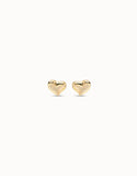 18K Gold-Plated Medium Sized Heart Shaped Earrings