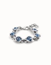 Load image into Gallery viewer, Plated Bracelet With 7 Hexagonal Crystals, Carabiner Clasp And Extension