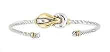 Load image into Gallery viewer, Interlocking Infinity Symbol Wire Cuff Bracelet