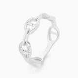 Split Oval Link Stackable Ring