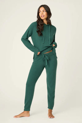 Sweater Weather Forest Green Banded Pants