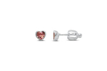 Load image into Gallery viewer, Heart CZ (Pink) Stud Earring