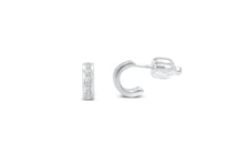 Load image into Gallery viewer, CZ Half Hoop (Clear) Earring