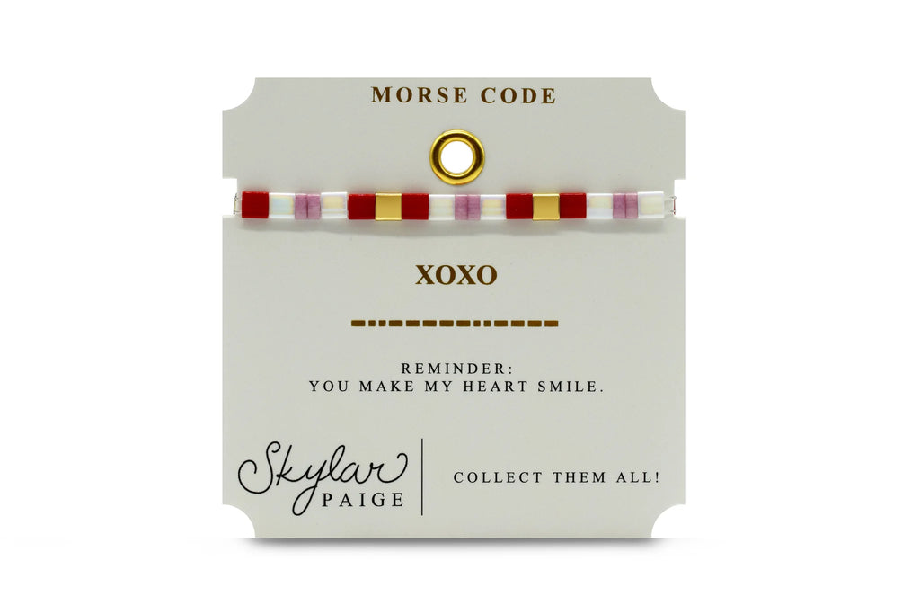 XOXO Morse Code Bracelet