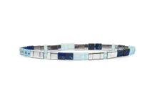 Load image into Gallery viewer, DREAM - Morse Code Tila Beaded Bracelet - Bonne Nuit Blue