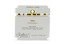 Load image into Gallery viewer, SHINE - Morse Code Tila Beaded Bracelet - Positive Pearl