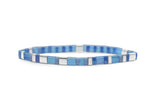 SERENITY - Morse Code Tila Beaded Bracelet - Peaceful Periwinkle