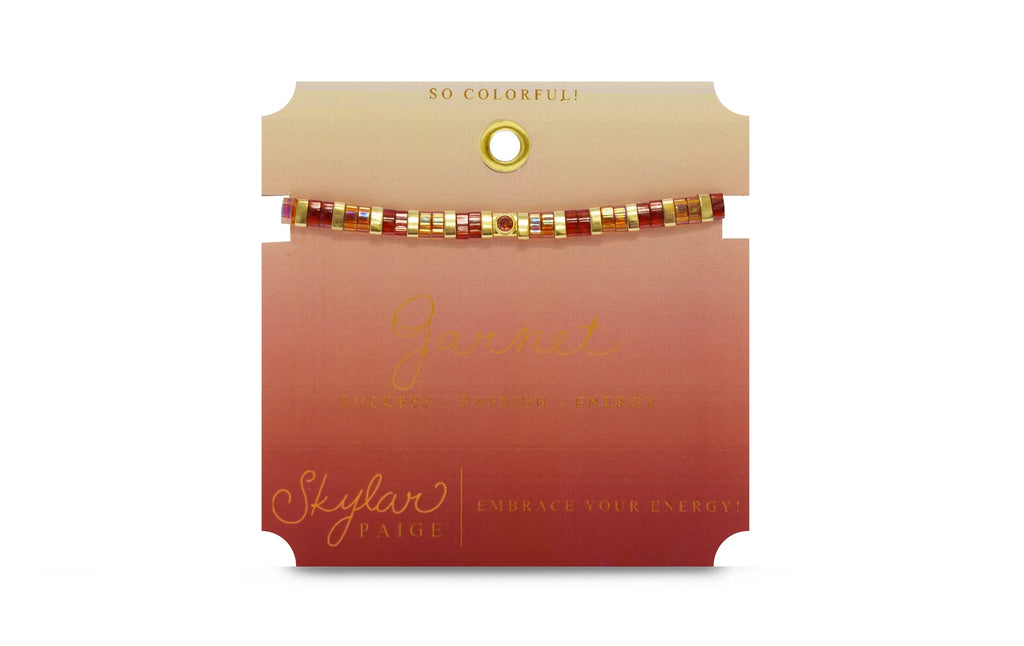 BIRTHSTONE - Morse Code Bracelet