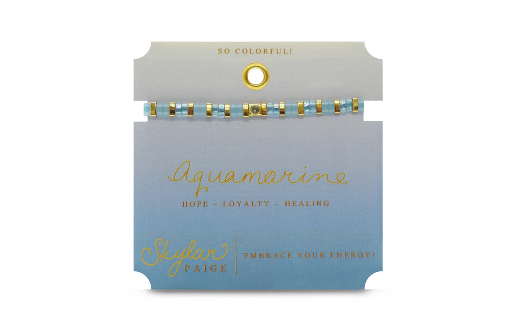 BIRTHSTONE - Morse Code Bracelet