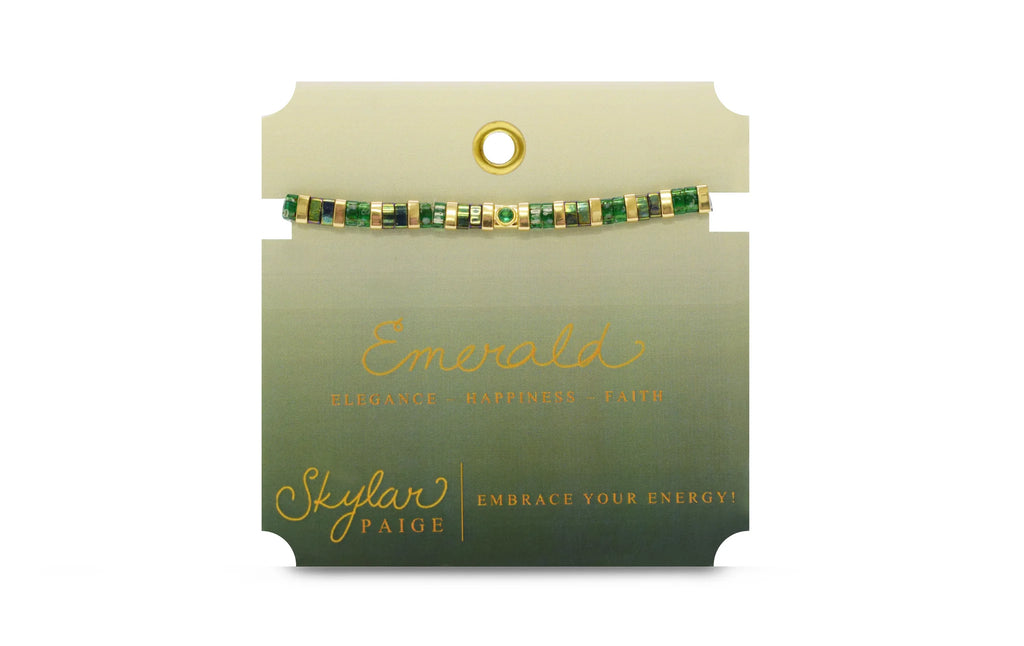 BIRTHSTONE - Morse Code Bracelet