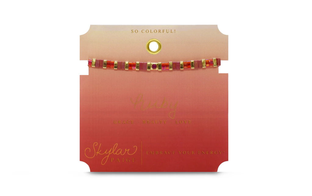 Birthstone Morse Code Bracelet