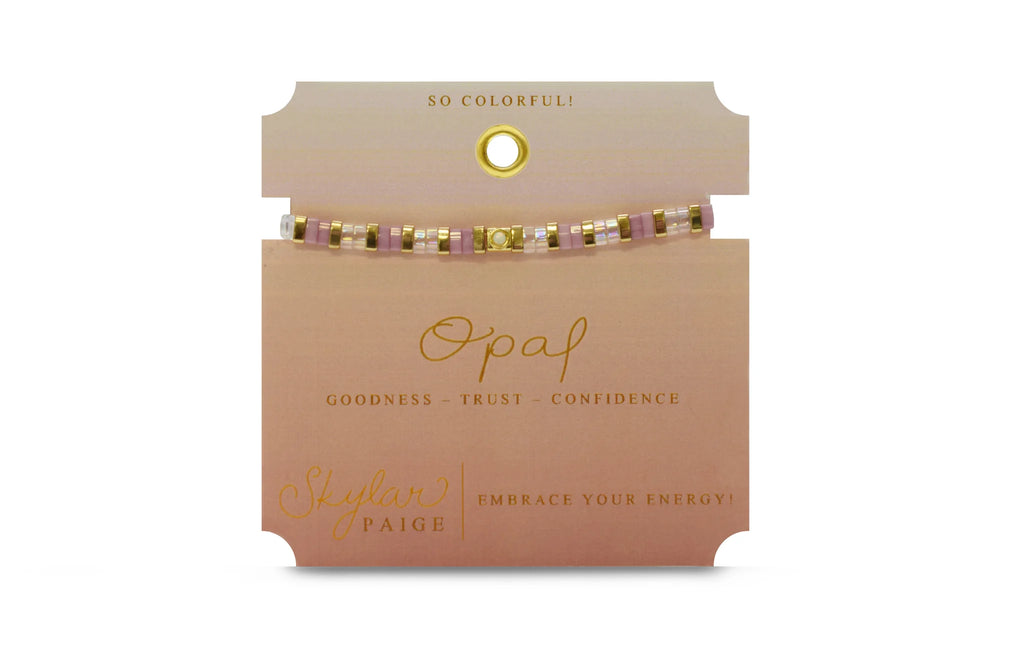 Birthstone Morse Code Bracelet