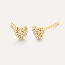 Load image into Gallery viewer, Heart Stud Earrings