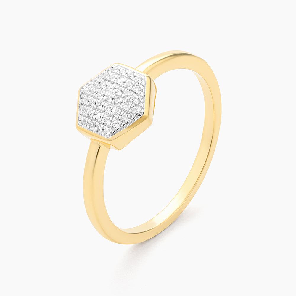 Shimmering Hexa Statement Ring