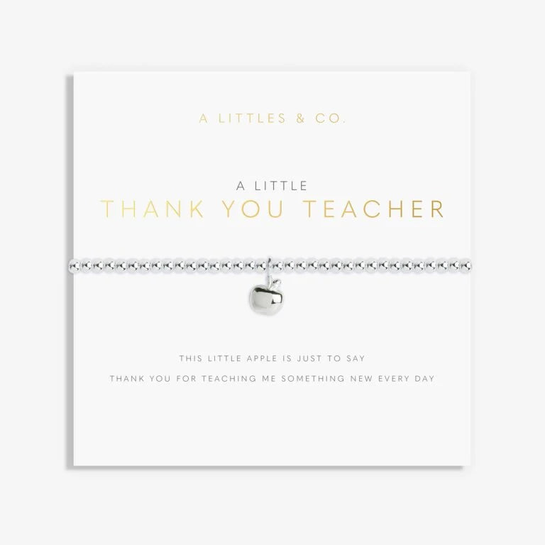 A Little 'Thank You Teacher' Bracelet - Silver And Gold