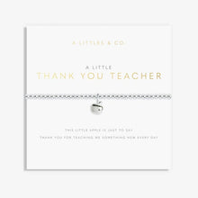 Load image into Gallery viewer, A Little &#39;Thank You Teacher&#39; Bracelet - Silver And Gold