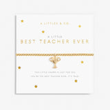 A Little 'Best Teacher Ever' Bracelet in Gold-Tone Plating