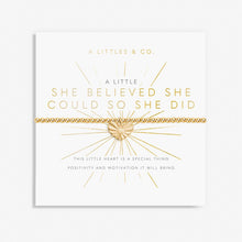 Load image into Gallery viewer, A Little &#39;She Believed She Could So She Did&#39; Bracelet in Gold-Tone Plating