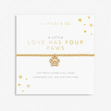 Load image into Gallery viewer, A Little &#39;Love Has Four Paws&#39; Bracelet in Gold-Tone Plating