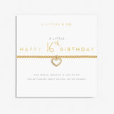 A Little 'Happy 16th Birthday' Bracelet in Gold-Tone Plating