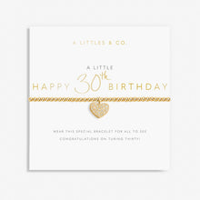 Load image into Gallery viewer, A Little &#39;Happy 30th Birthday&#39; Bracelet in Gold-Tone Plating