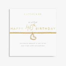 Load image into Gallery viewer, A Little &#39;Happy 40th Birthday&#39; Bracelet in Gold-Tone Plating