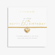 Load image into Gallery viewer, A Little &#39;Happy 60th Birthday&#39; Bracelet in Gold-Tone Plating