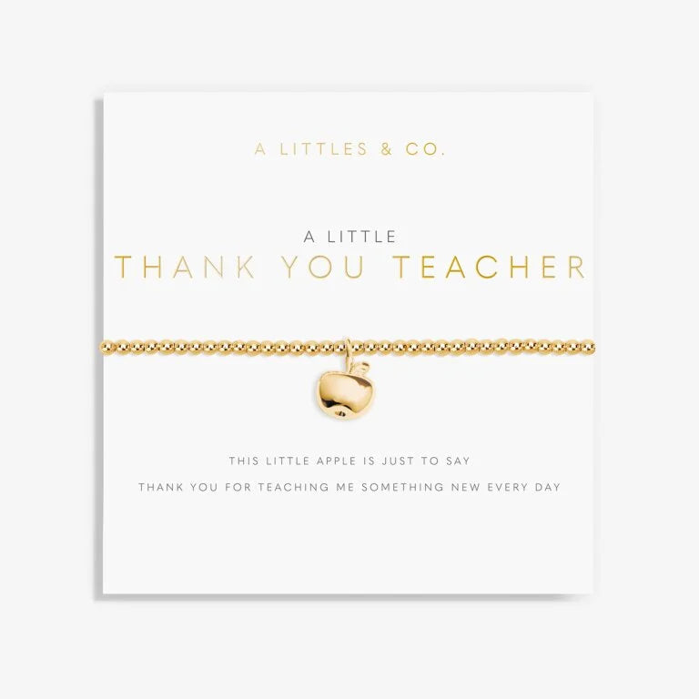A Little 'Thank You Teacher' Bracelet - Silver And Gold