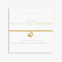 Load image into Gallery viewer, A Little &#39;Thank You Teacher&#39; Bracelet - Silver And Gold