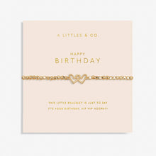 Load image into Gallery viewer, Forever Yours &#39;Happy Birthday&#39; Bracelet in Gold-Tone Plating