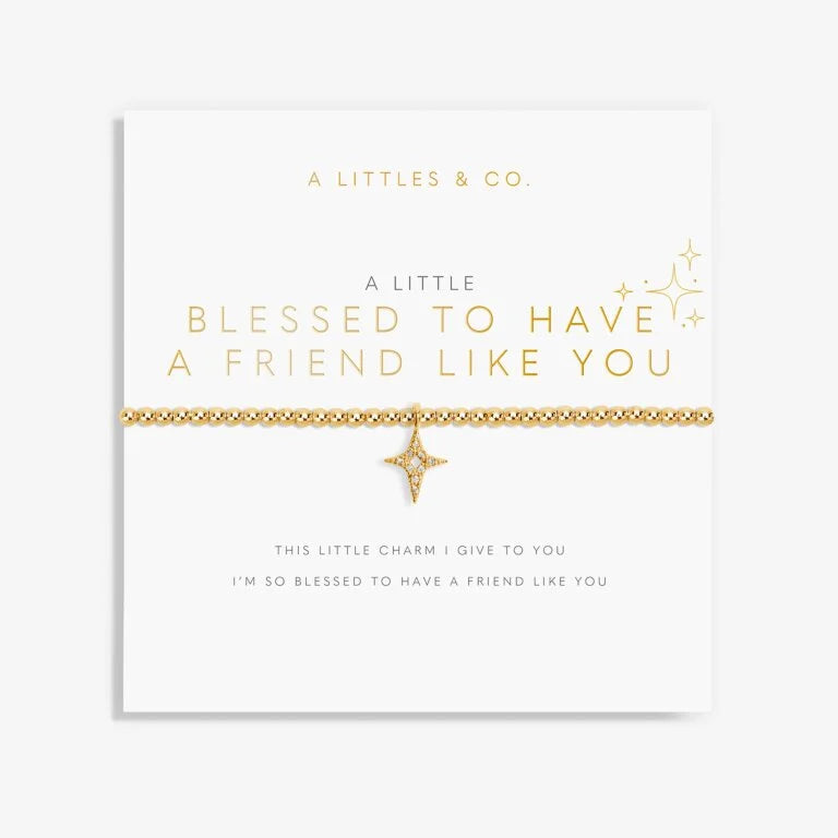 A Little 'Blessed To Have A Friend Like You' Bracelet in Gold-Tone Plating