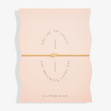 Load image into Gallery viewer, Share Happiness &#39;You Are So Lovely, You Brighten Every Day&#39; Bracelet In Gold-Tone Plating