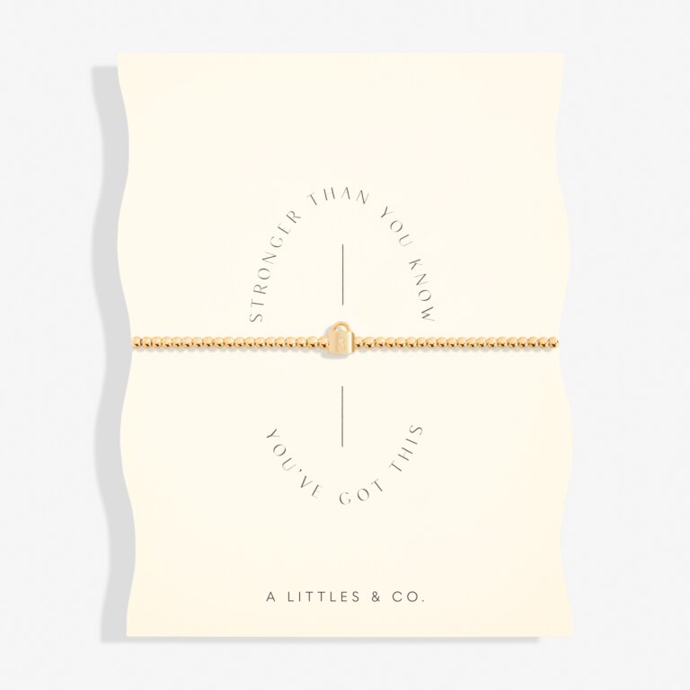 Share Happiness 'Stronger Than You Know, You Got This' Bracelet In Gold-Tone Plating