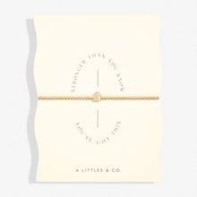 Load image into Gallery viewer, Share Happiness &#39;Stronger Than You Know, You Got This&#39; Bracelet In Gold-Tone Plating