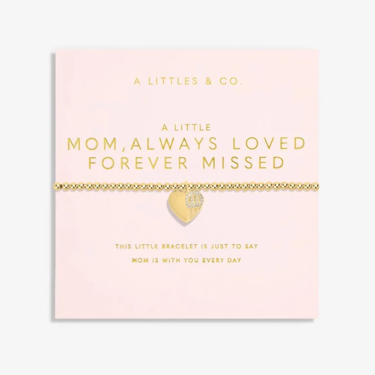 Mother's Day A Little 'Mom, Always Loved Forever Missed' Bracelet In Gold-Tone Plating