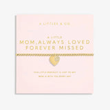 Mother's Day A Little 'Mom, Always Loved Forever Missed' Bracelet In Gold-Tone Plating