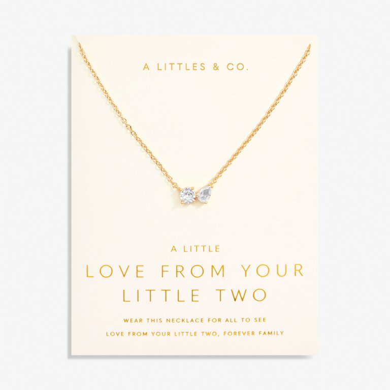 Love From Your Little Ones 'Two' Necklace In Gold-Tone Plating