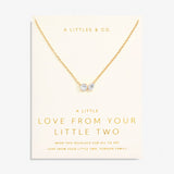 Love From Your Little Ones 'Two' Necklace In Gold-Tone Plating