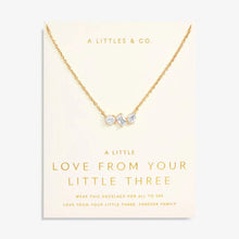 Load image into Gallery viewer, Love From Your Little Ones &#39;Three&#39; Necklace In Gold-Tone Plating