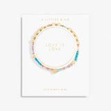 Bridal Happy Little Moments 'Love Is Love' Bracelet In Gold-Tone Plating