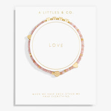 Load image into Gallery viewer, Bridal Happy Little Moments &#39;Love&#39; Bracelet In Gold-Tone Plating