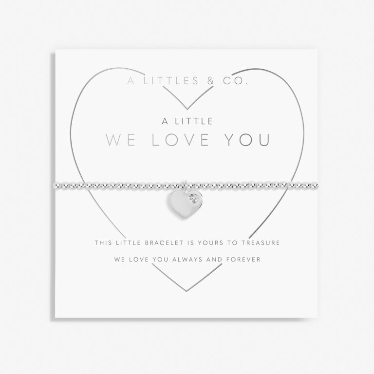 A Little 'We Love You' Bracelet in Silver Plating
