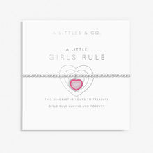 Load image into Gallery viewer, A Little &#39;Girls Rule&#39; Bracelet in Silver Plating