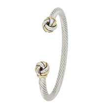 Load image into Gallery viewer, Two-Tone Ends Wire Cuff Bracelet
