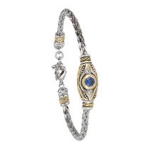 Load image into Gallery viewer, Evil Eye Blue Single Strand Bracelet