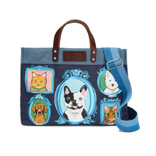 Load image into Gallery viewer, Fur Family East West Denim Denim Tote