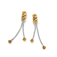 Load image into Gallery viewer, Interlok Twist Double Chain Post Drop Earrings