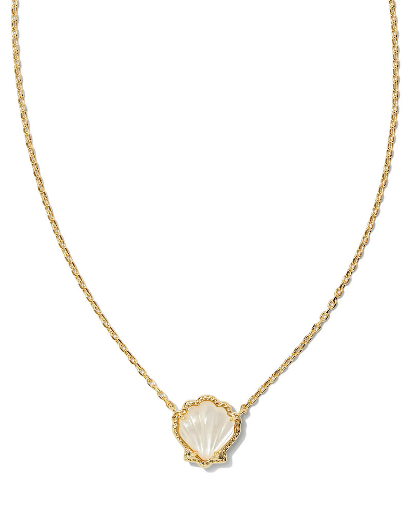 Brynne Gold Shell Short Pendant Necklace