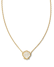 Load image into Gallery viewer, Brynne Gold Shell Short Pendant Necklace