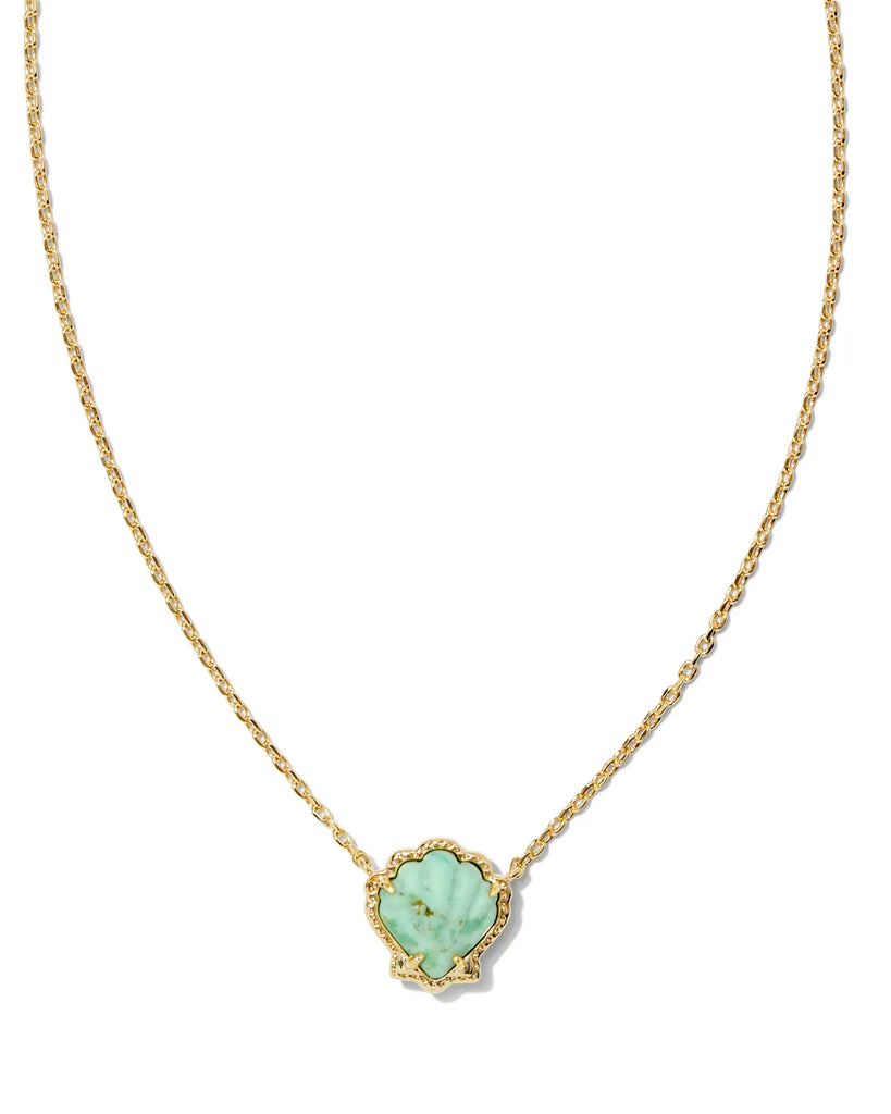 Brynne Gold Shell Short Pendant Necklace